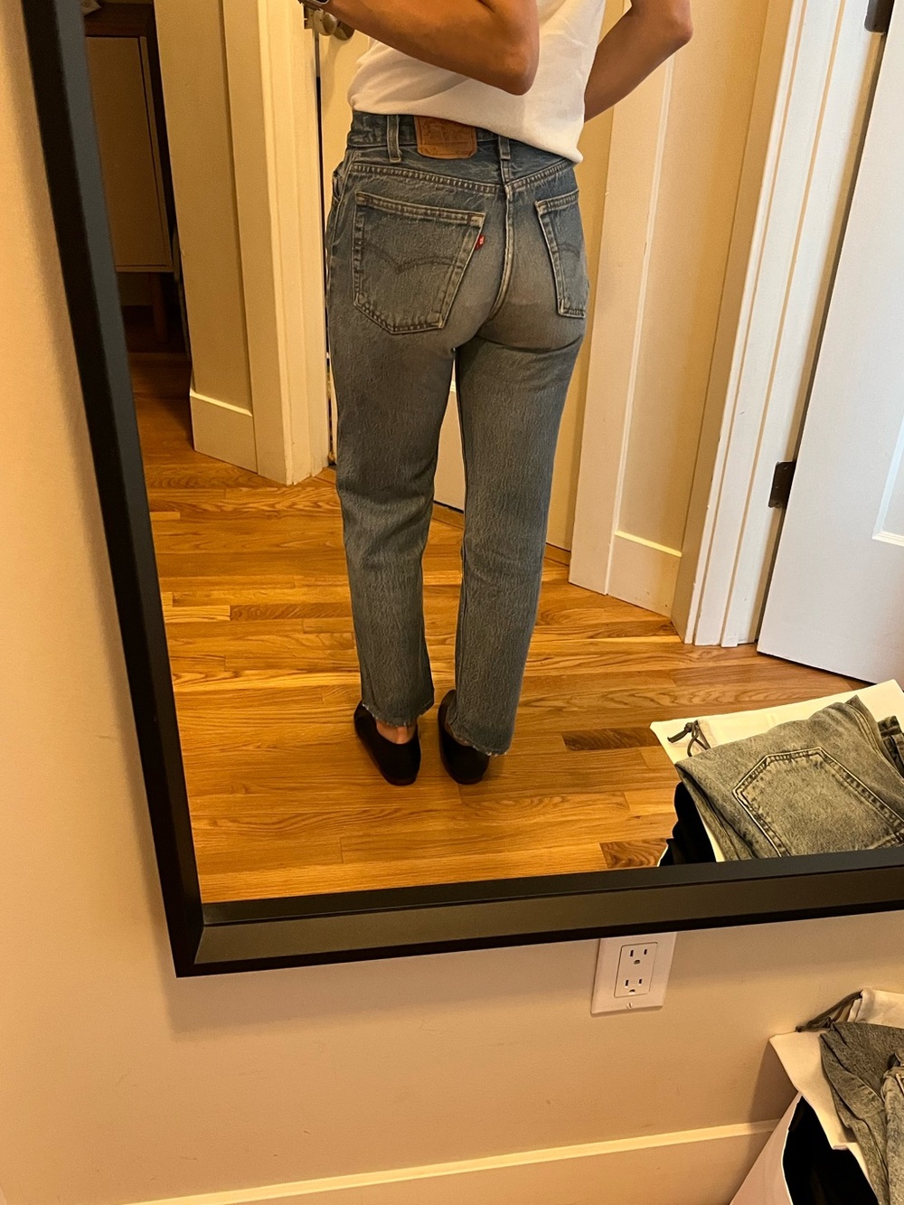 Vintage 701 501 Levi's Light Blue Wide-Leg Jeans USA - Picture 2 of 11